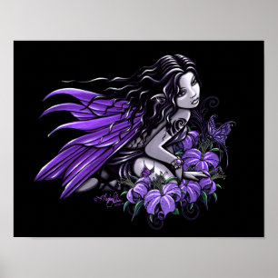 "Little Violet Lily" Gothic Butterfly Fairy Poster