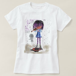 Little Violinist Street Musician T-Shirt