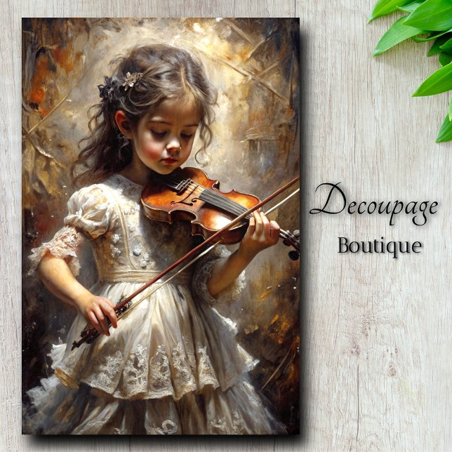 Little Virtuoso Enchanting Violinist Decoupage Tissue Paper (Little Virtuoso Enchanting Violinist Decoupage Tissue Paper By Decoupage Boutique)