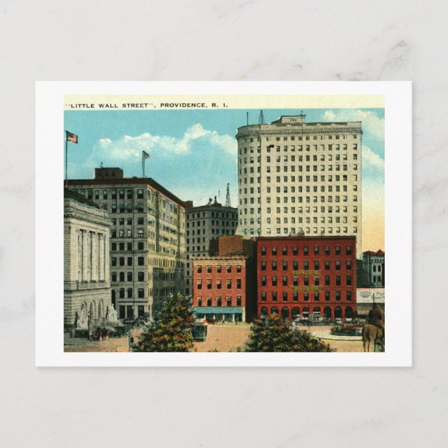 Little Wall Street, Providence, Rhode Island Postcard (Front)