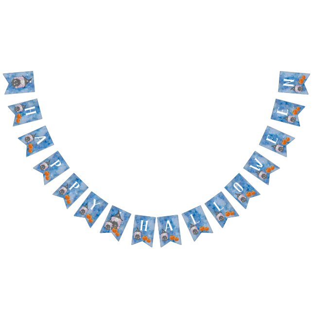 Little Watercolour Witch Halloween Party Bunting (All)