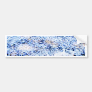 Little wave and colorful stones bumper sticker