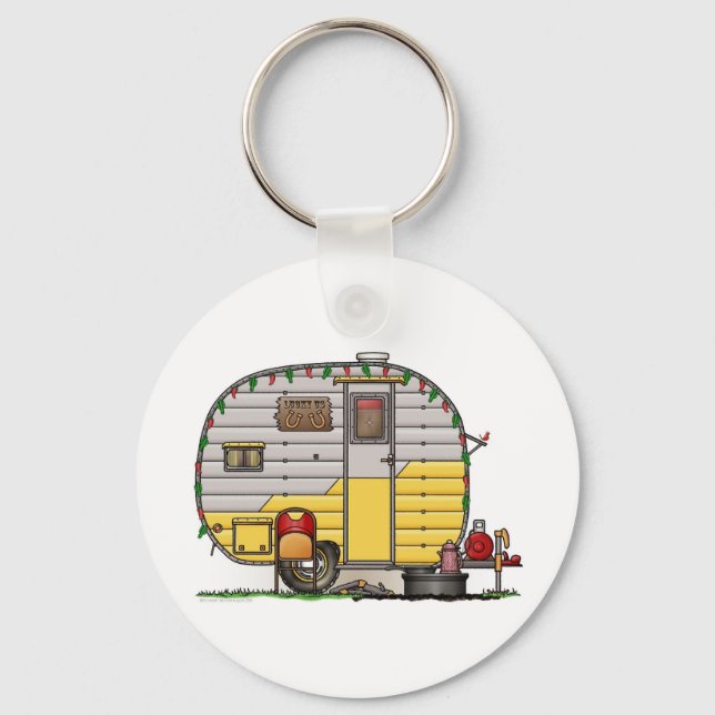 Little Western Camper Trailer Key Ring (Front)