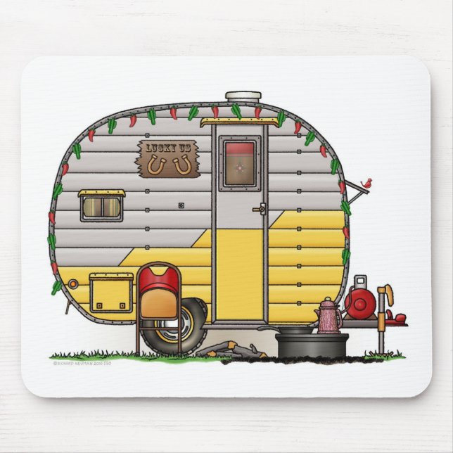 Little Western Camper Trailer Mouse Mat (Front)