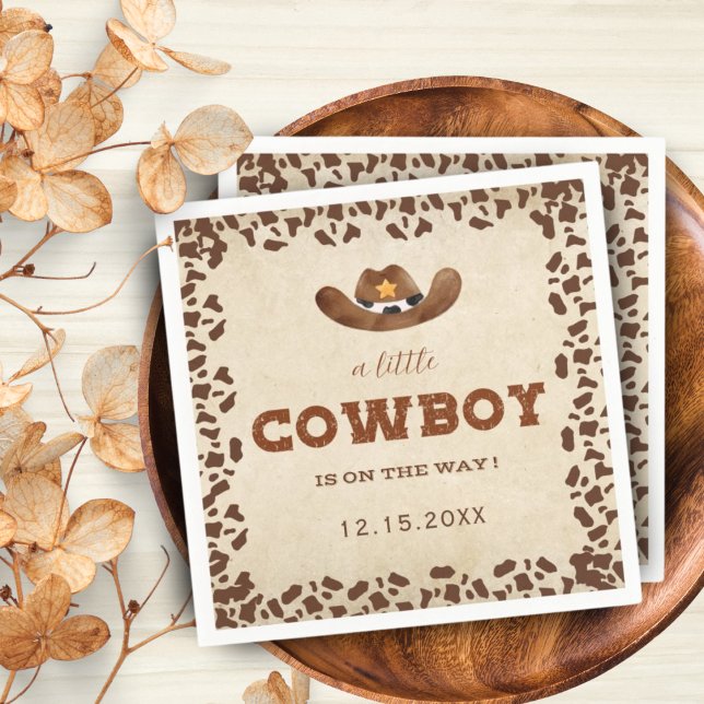 Little Western Cowboy Baby Shower Napkin (Creator Uploaded)