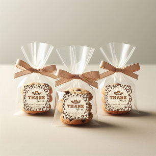 Little Western Cowboy Baby Shower Square Sticker