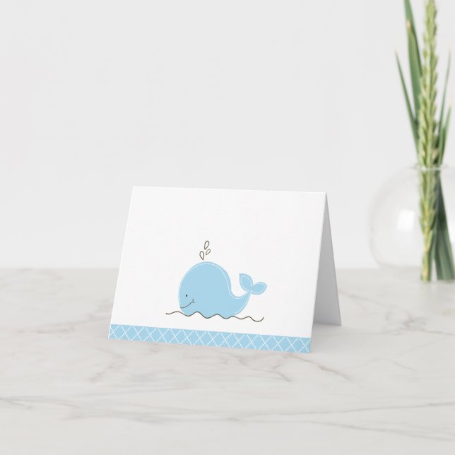Little Whale Customised Note Card (Front)