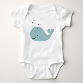 Little Whale in Blue Baby Bodysuit