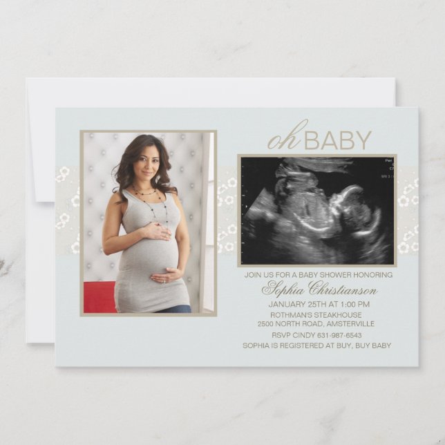 Little Whispers, Gender Neutral Invitation (Front)