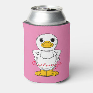 Little White Duck Standing Thunder_Cove Can Cooler