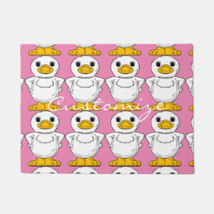 Little White Duck Standing Thunder_Cove Doormat