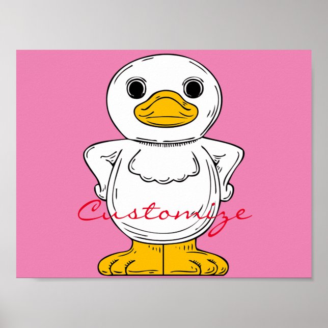 Little White Duck Standing Thunder_Cove Poster (Front)