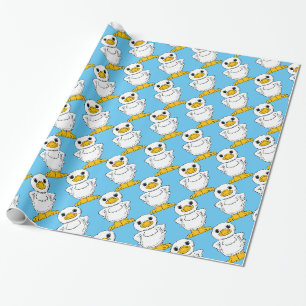 Little White Duck Standing Thunder_Cove Wrapping Paper