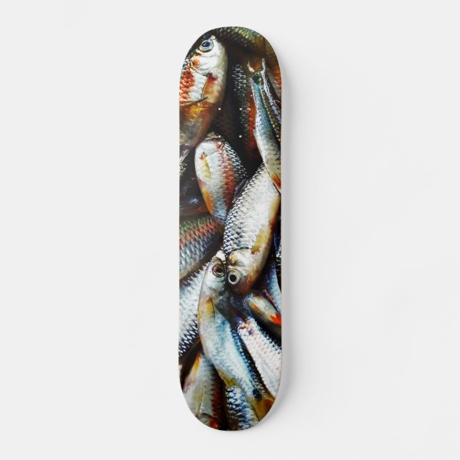 Little White Fish Skateboard (Front)