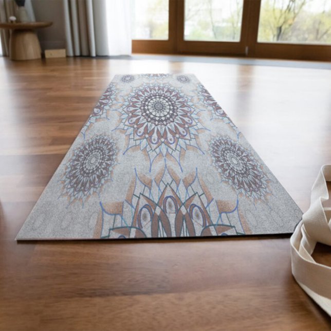 Little white floral fallen to the rural yoga mat (Creator Uploaded)