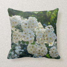 Little White Flower Throw Pillow