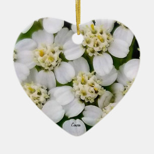 Little white flowers Ceramic Ornament