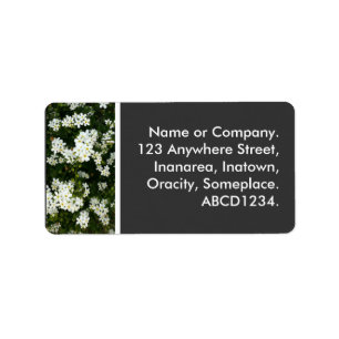 Little White Flowers Label