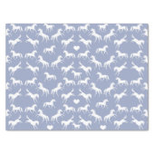 Little White Horses Blue Tissue Paper (Front)