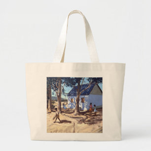Little white house Karoo South Africa Large Tote Bag