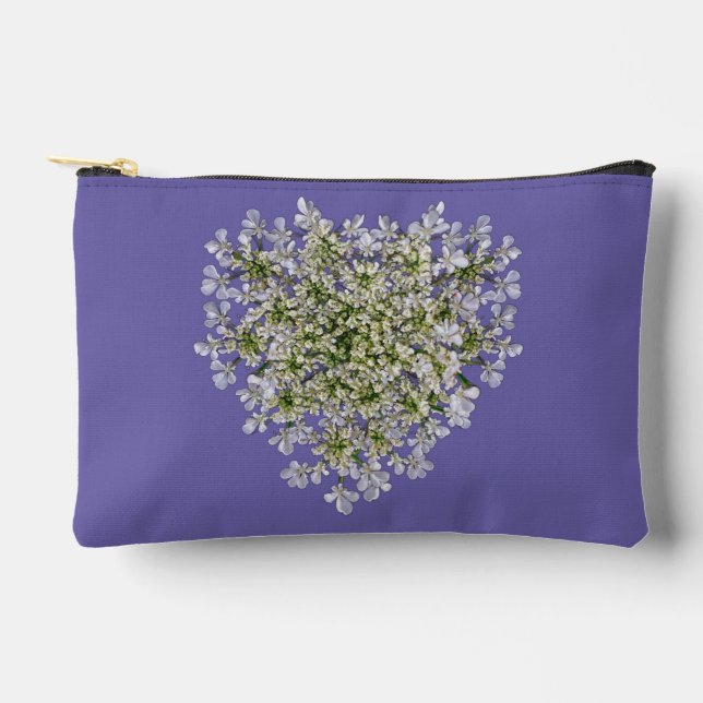 little white petals  accessory pouch (Front)