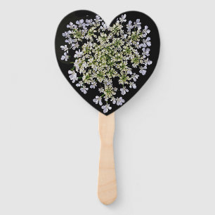little white petals  hand fan