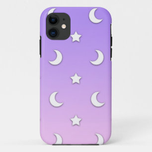 Little White Stars and Moons Pattern iPhone 11 Case