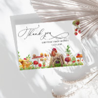 Little Wild Mushroom Baby Shower Thank You