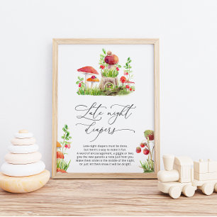 Little Wild Mushroom Late Night Diapers Game Poster