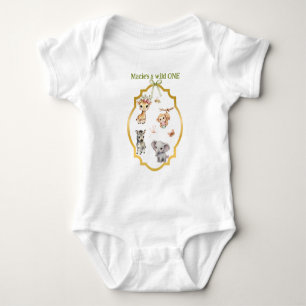 Little Wild One Baby Birthday Bodysuit