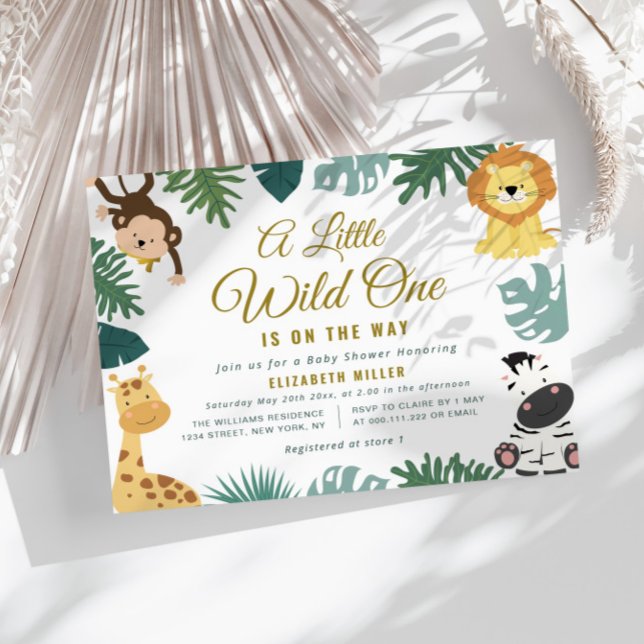 little wild one baby shower invitation (Creator Uploaded)