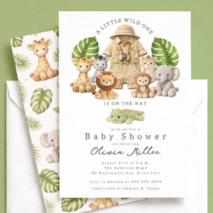 Little Wild One Baby Shower Invite
