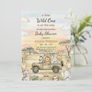 Little Wild One On the Way Baby Shower Invitation