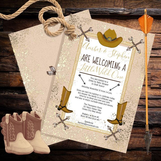 Little Wild One Western Drive by Baby Shower Invitation (Creator Uploaded)