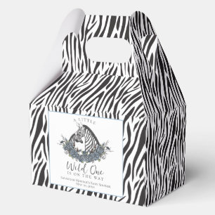 Little Wild One Zebra Safari Baby Shower Favour Box
