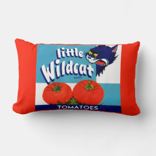 Little Wildcat tomatoes crate label Lumbar Cushion
