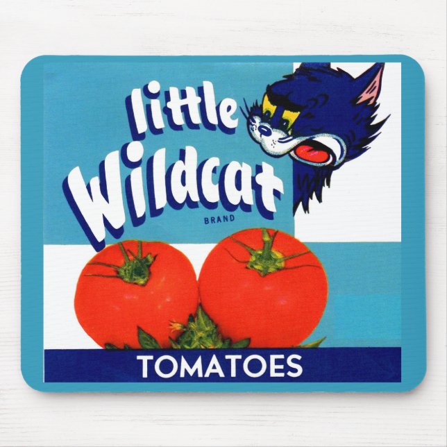 Little Wildcat tomatoes crate label Mouse Mat (Front)