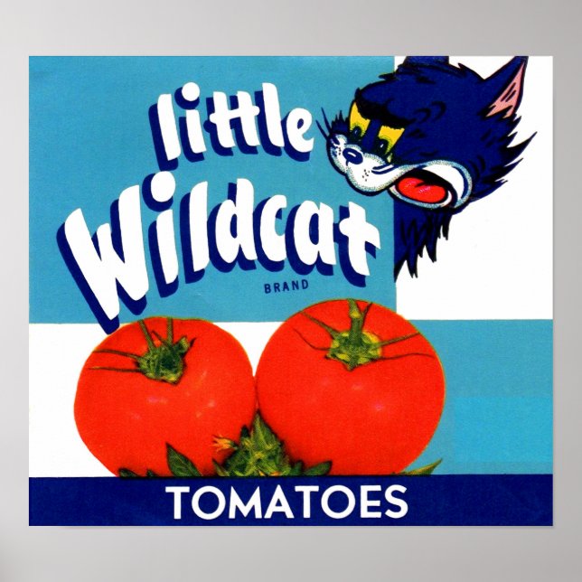 Little Wildcat tomatoes crate label Poster (Front)
