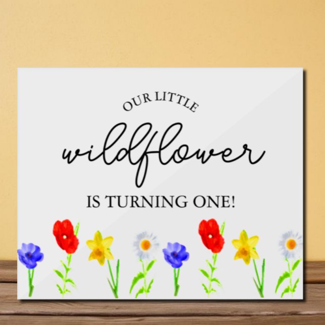 Little Wildflower 1st Birthday Acrylic Sign (Creator Uploaded)