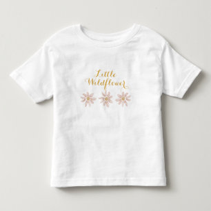 Little Wildflower 1st Birthday, Boho Daisy Toddler T-Shirt