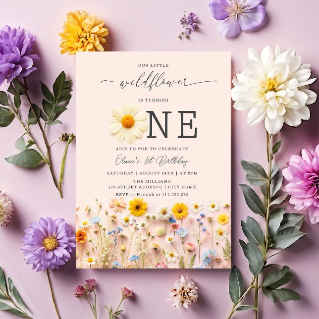 Little Wildflower 1st Birthday Invitation (Creator Uploaded)