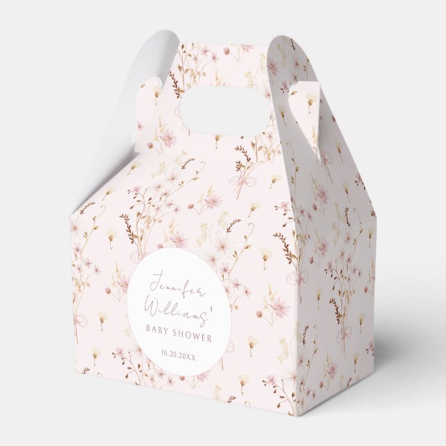 Little wildflower baby girl shower candy favour bo favour box (Front Side)