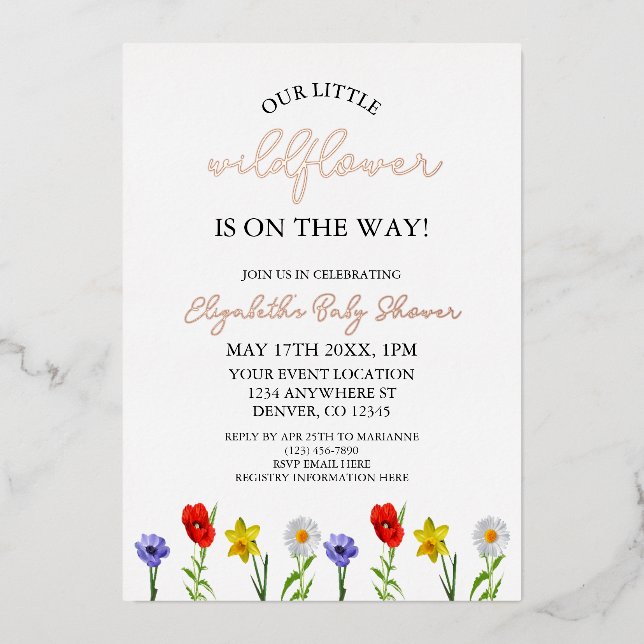 Little Wildflower Baby Shower (Front)