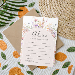 Little Wildflower Baby Shower Advice Card