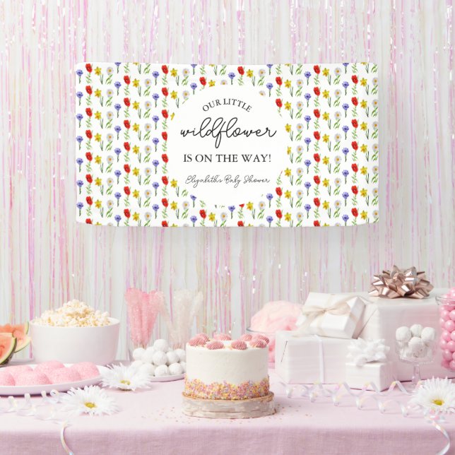 Little Wildflower Baby Shower Banner (Party)