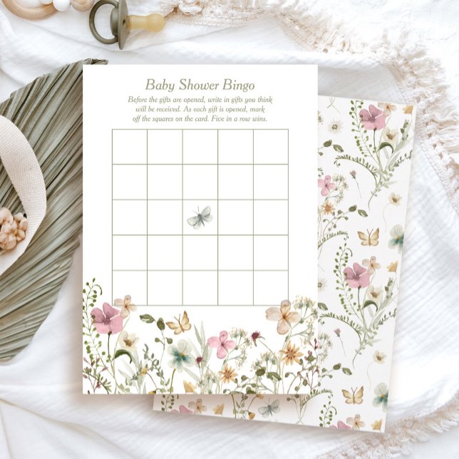 Little WildFlower Baby Shower Bingo Game Card (Creator Uploaded)