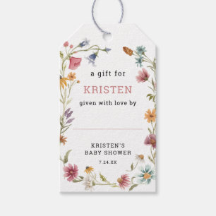 Little Wildflower Baby Shower Display Shower  Gift Tags