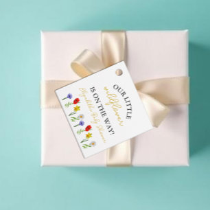 Little Wildflower Baby Shower Favour Tags