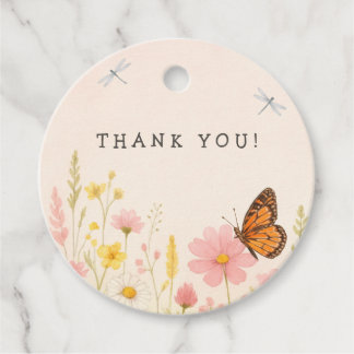 Little Wildflower Baby Shower Favour Tags