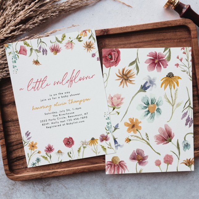 Little Wildflower Baby Shower Invitation (Creator Uploaded)